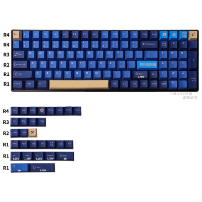 Matrix01 GMK 104+25 Full PBT Dye Sublimation Keycaps for Cherry MX Mechanical Gaming Keyboard 87 104